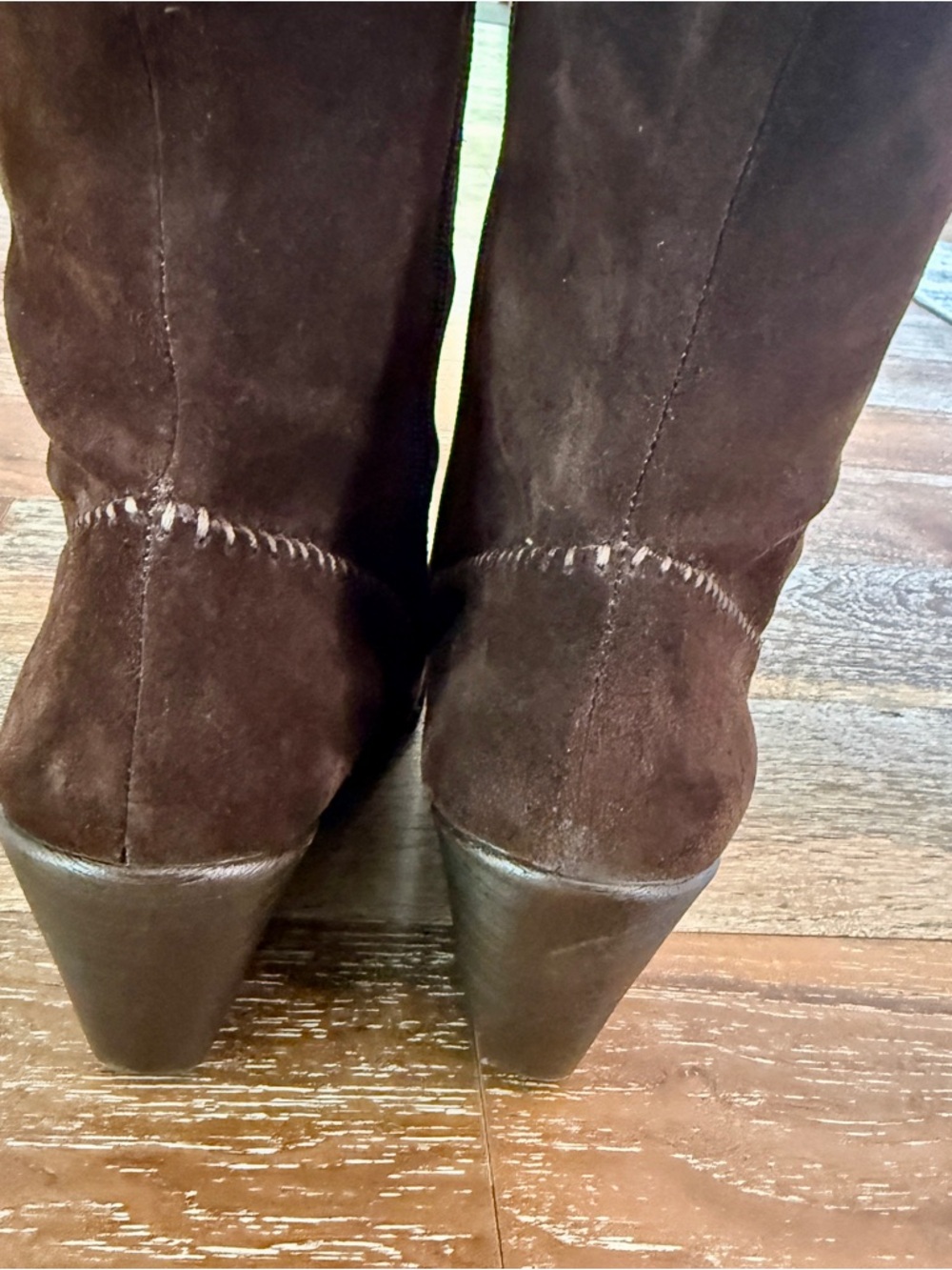 Aerosoles Brown Suede Gather Round Zip up Riding Boots / Women’s Size 9.5 - Picture 5 of 8